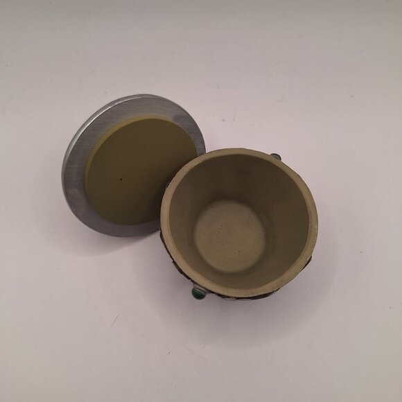 SPIRITUAL HARVEST FAITH PRAYER BOX GREEN JEWELED SILVER TONE - Picture 7 of 10